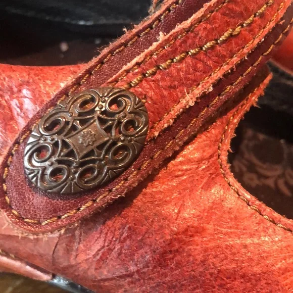 Aetrex Brown Leather Flats Topstitching EUC - Picture 12 of 16